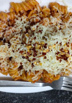 A picture of Fussli cheese pasta.