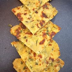 Radish methi Paratha made with cornmeal A picture of Radish methi Paratha made with cornmeal.
