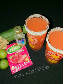 A picture of Cucumber and ginger drinks.