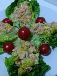 Una foto de Cogollos de Tudela con salsa rosa