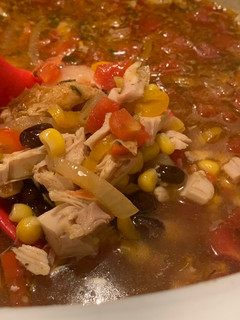 A picture of Chicken Tortilla Soup.