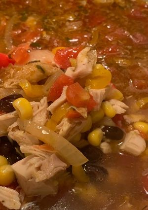 A picture of Chicken Tortilla Soup.