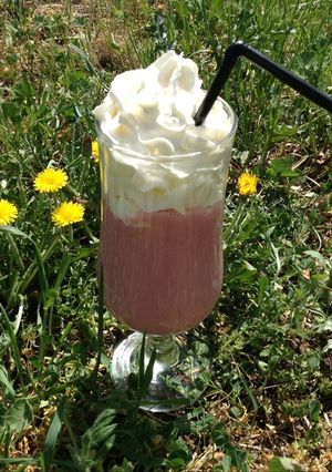 Una foto de Batido de fresas