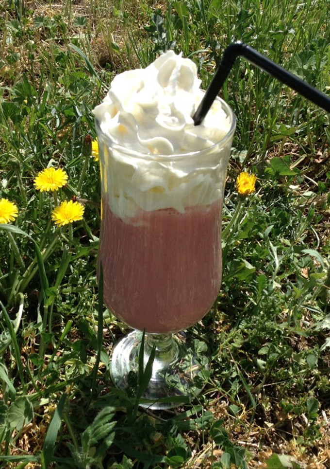 Una foto de Batido de fresas