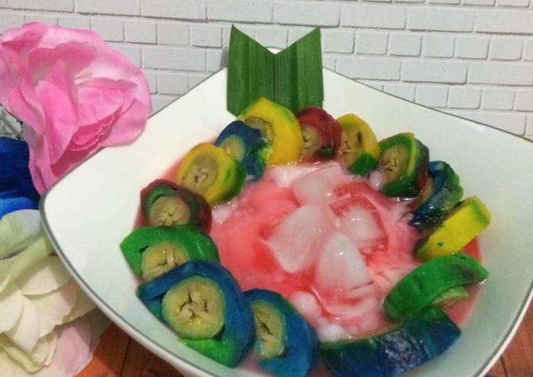 2. Es pisang rainbow