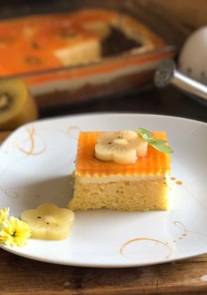 Foto resep Jelly vanilla sponge cake