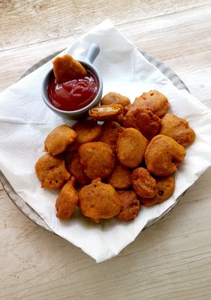 A picture of Lotus stem fritters.