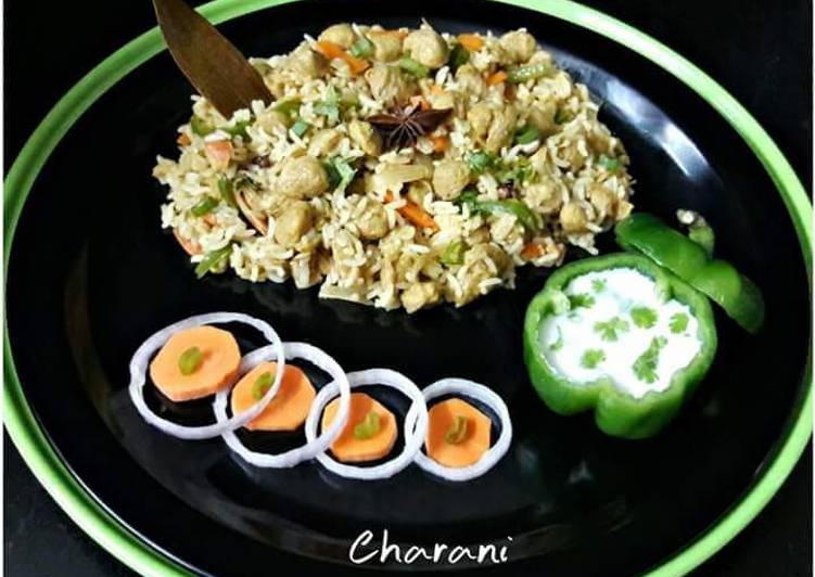 Soya Chunks Pulao