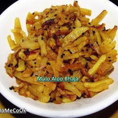 A picture of Mulo Aloo Bhaja.