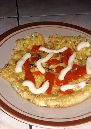 Foto resep Okonomiyaki simple enak 😊😍
