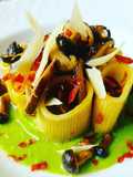 Paccheri funghi e piselli