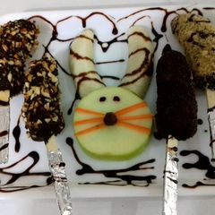 A picture of Frozen Chocolate Banana Pops.