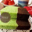 279. Bolu Santan Lapis Coklat-Pandan