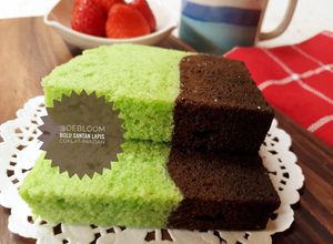 Foto resep 279. Bolu Santan Lapis Coklat-Pandan