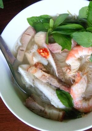 Hình của món Bún nước lèo sóc trăng.