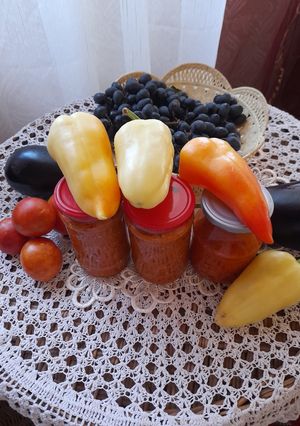 O poză a rețetei Zacuscă de vinete.