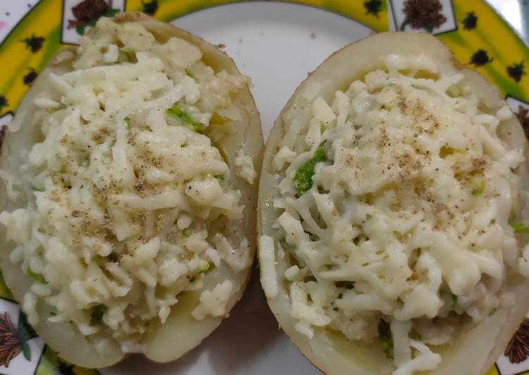 Proses meracik Steamed Potato Broccoli Cheese - Kentang Kukus Brokoli Keju yang Lezat Sekali