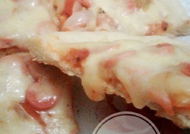 Resep Pizza teflon super simple tanpa timbangan 🍕, Menggugah Selera