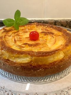 Una foto de Bizcocho de almendra y manzana