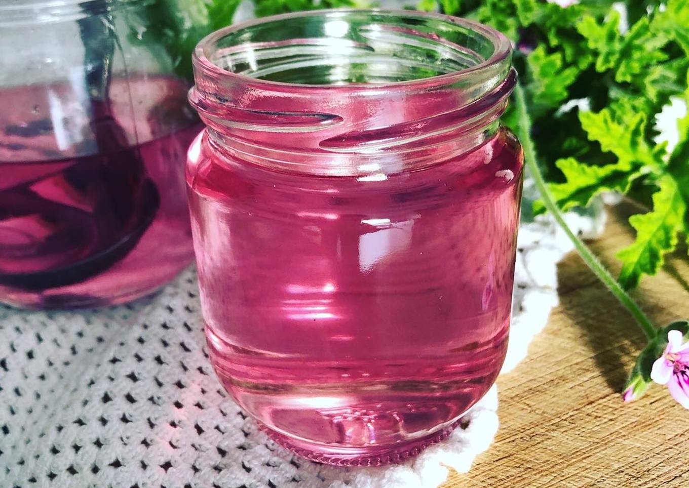 Sirop de géranium rosat