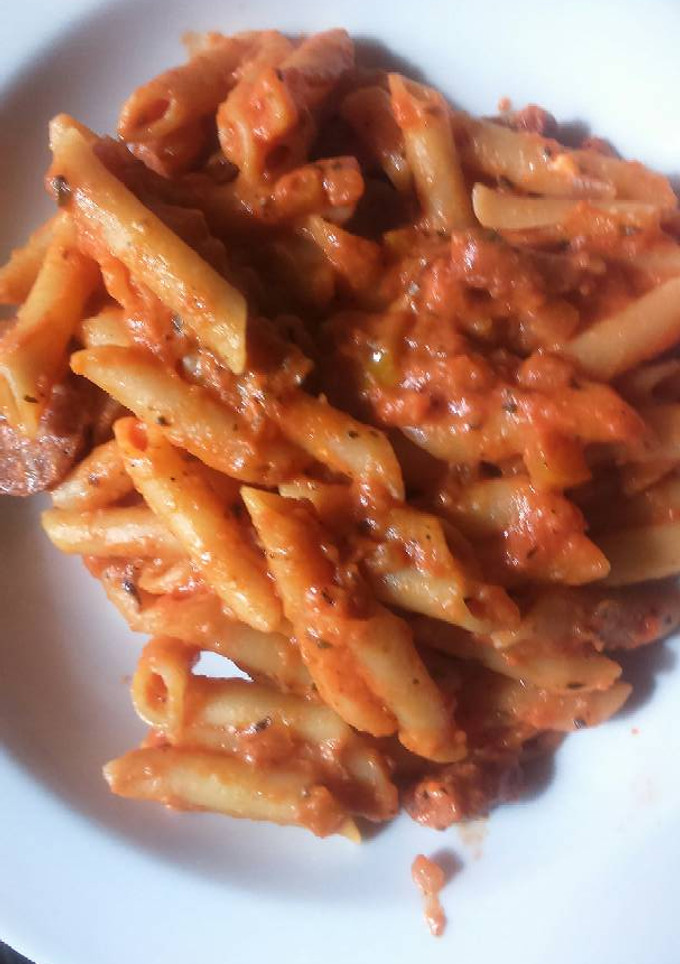 Una foto de Macarrones con chorizo
