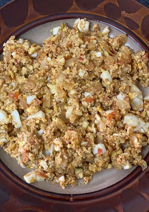 A picture of Masala boil egg.
