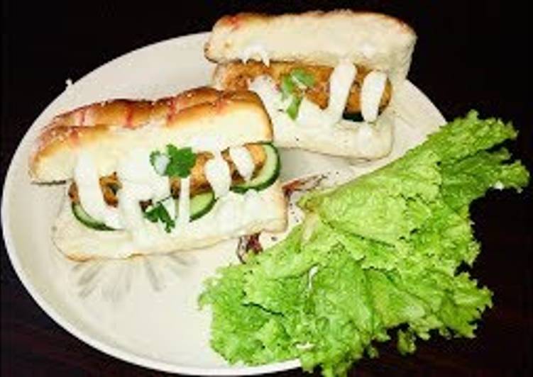 Chicken Cheese Sausage - American Food Hot Dog Recipe by food session