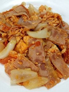 รูปของ แฮมผัดไข่มะเขือเทศ