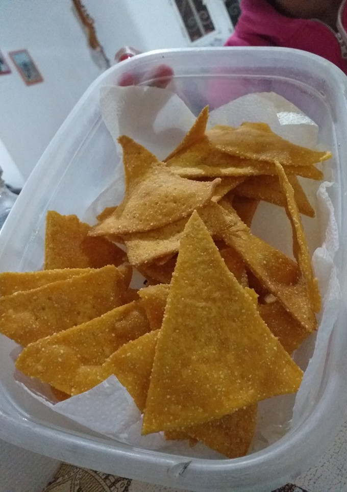 Una foto de Doritos caseros