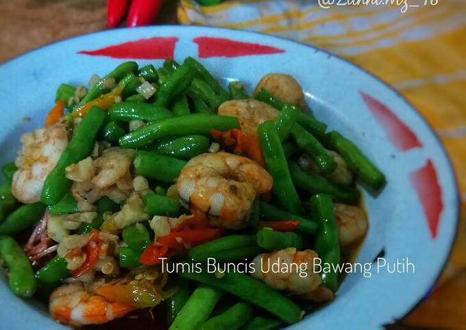 Wajib coba! Bagaimana cara bikin Tumis Buncis Udang Bawang Putih  sesuai selera