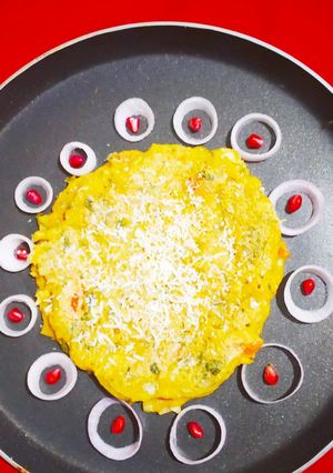 A picture of Cheesy Daliya Omlette.