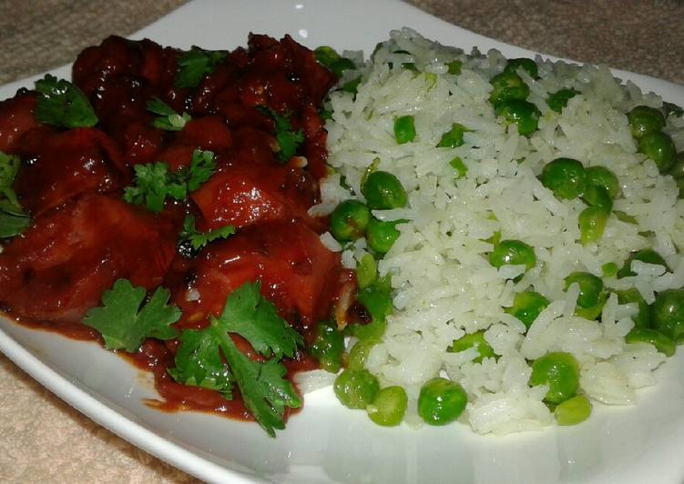 Steps to Prepare Super Quick Homemade Smokie/veggie rice