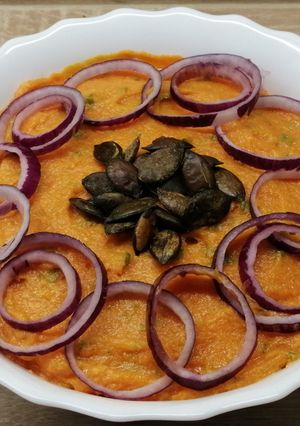 Fokhagymás sütőtökkrém recept fotója