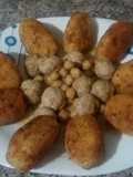Egg-Stuffed Croquettes with Chicken Balls