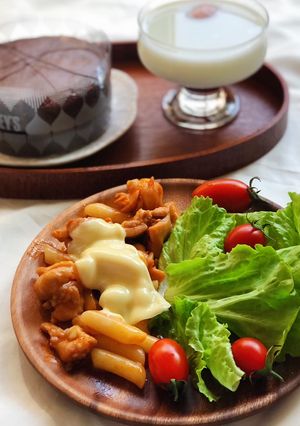 韓式起士辣雞年糕午餐食譜 的食譜成品照片