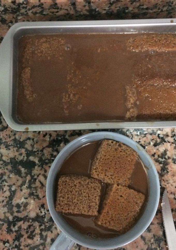Una foto de Pastel de sobaos al chocolate