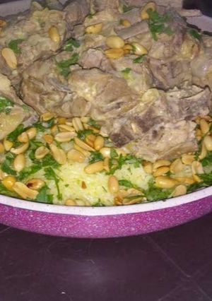 صورة لوصفة منسف بجميد