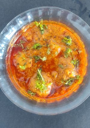 A picture of Kashmiri Dum Aloo.