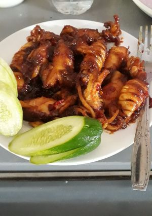 Foto resep Cumi bakar saus padang
