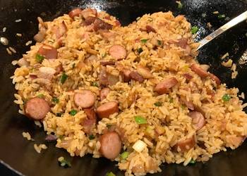 Easiest Way to Make Yummy Hot Dog  Bacon Fried Rice