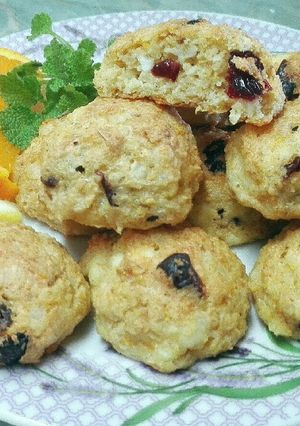Túrós, citrusos, zabpelyhes keksz 🍋 recept fotója