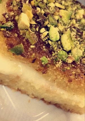 صورة لوصفة بسبوسة بالمهلبية
