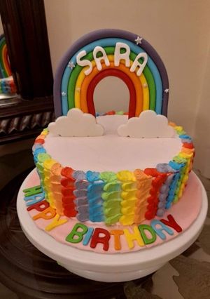 A picture of Rainbow cake🌈.