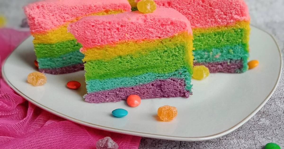 Resep Steamed Rainbow Cake Ny Liem Oleh Hayatun Nufus AY - Cookpad