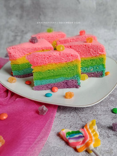 Foto resep Steamed Rainbow Cake Ny Liem