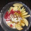Milk oats with fruits and nuts