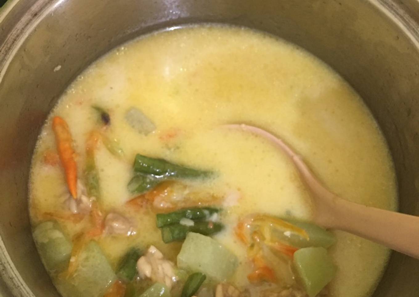 Sayur Lodeh Tempe Labu Siam Kacang Panjang