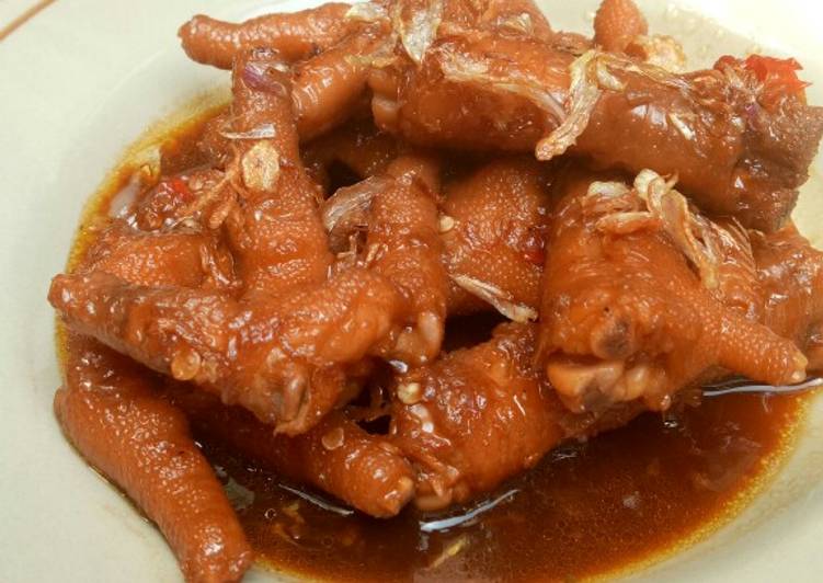 Resep Ceker Setan Kuah kecap, Enak