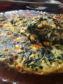 Una foto de Tortilla de verduras con queso