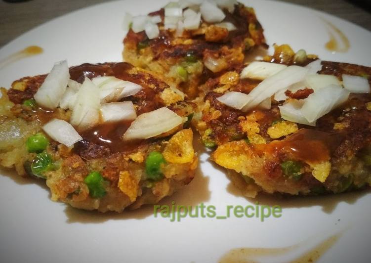 Recipe of Ultimate Aloo Matar Tikki or Potato peas Cutlet